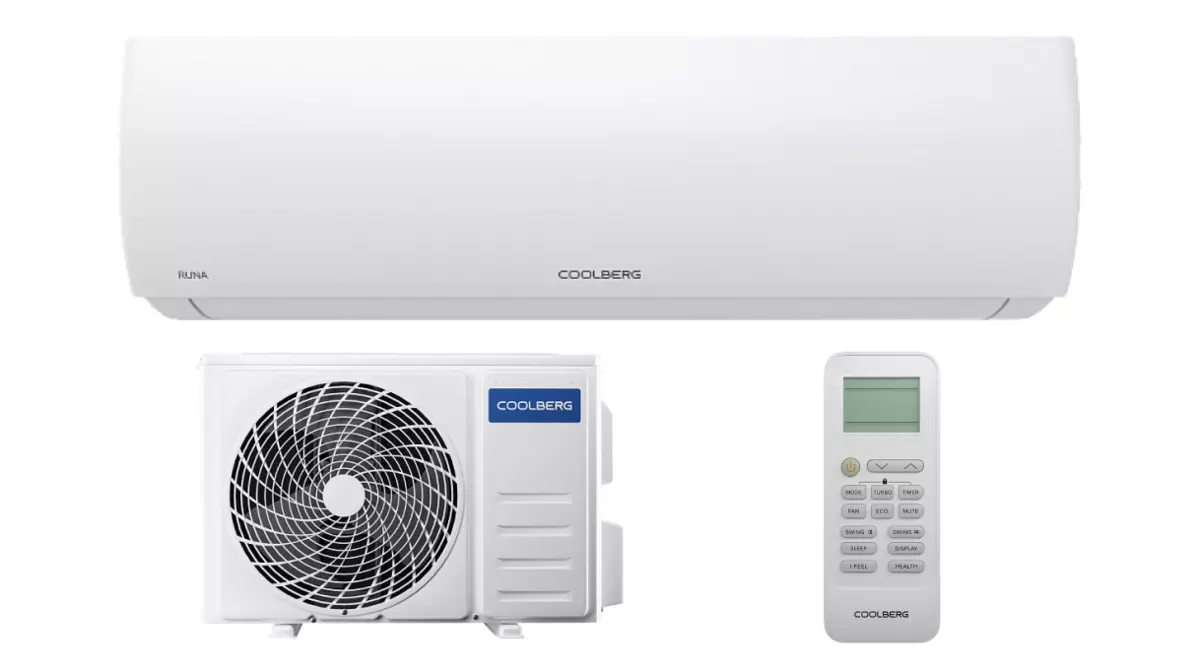 Инверторная сплит-система Coolberg Runa CI-12R1-IN/OUT (3 кВт, Wi-Fi, 35 м²)