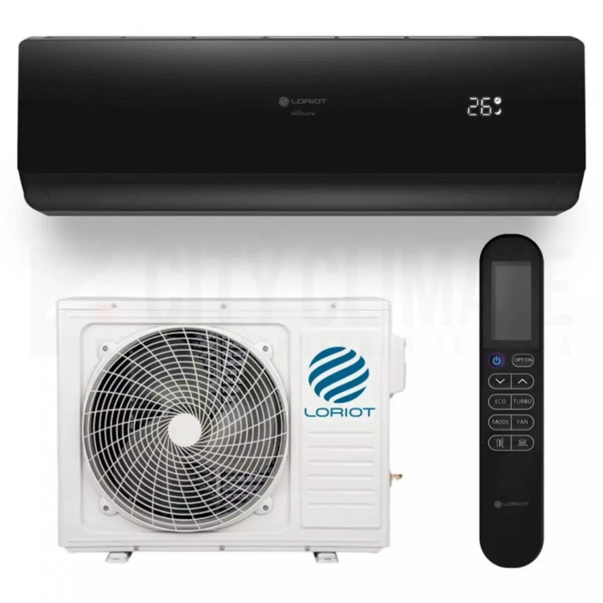 Настенная сплит-система Loriot LAC-07TN Nocturne с Wi-Fi, 2,05 кВт, черный