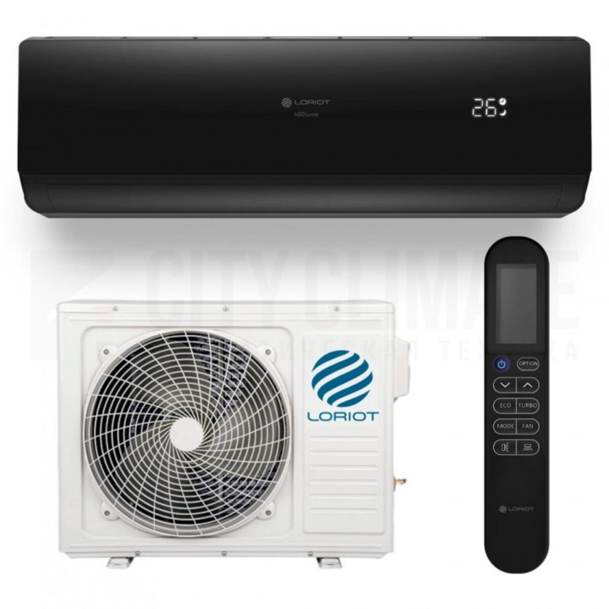 Настенная сплит-система Loriot LAC-07TN Nocturne с Wi-Fi, 2,05 кВт, черный